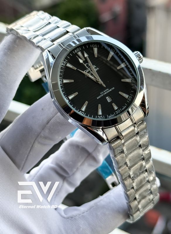 OMEGA AQUA TERRA GRAY DIAL SILVER CASE