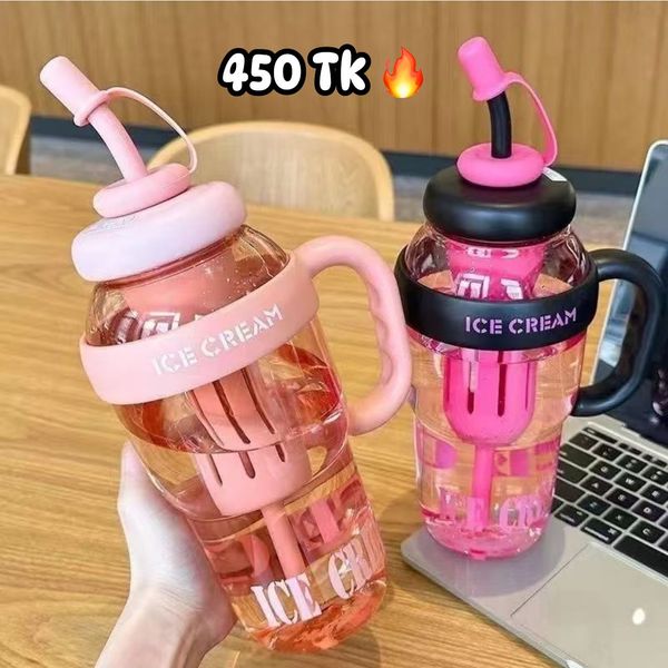 WATER FLASK WITH STRAW  NS4024