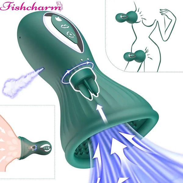 Powerful Sucking Vibrator for Women Nipple Licking Sucker Clitoris Stimulator Breast Enlargement Massager Sex Toys for Adults 18