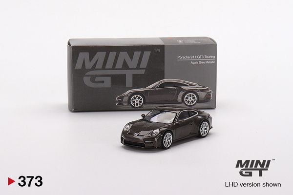 Mini GT 373 Porsche 911 (992) GT3 Touring Agate Grey Metallic
