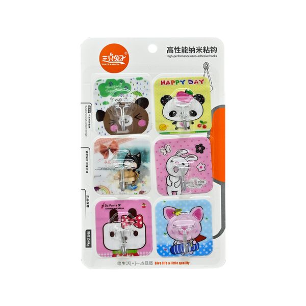 Colorful Self-Adhesive Wall Hooks_6pcs WH-2203