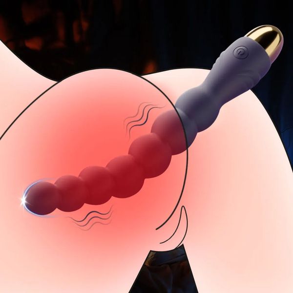 Couple Anal Bead Vibrator For Women Vagina Clitoris Stimulator Vibrating Butt Plugs Male Prostate Anus Massager Adult Sex Toysral Stimulator Sex Toy for Women