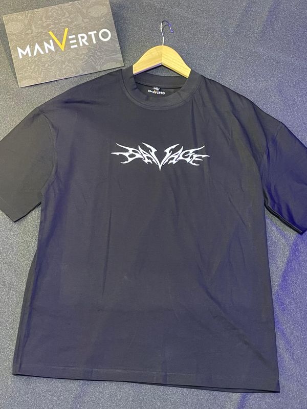Savage Print Drop Shoulder T-Shirt