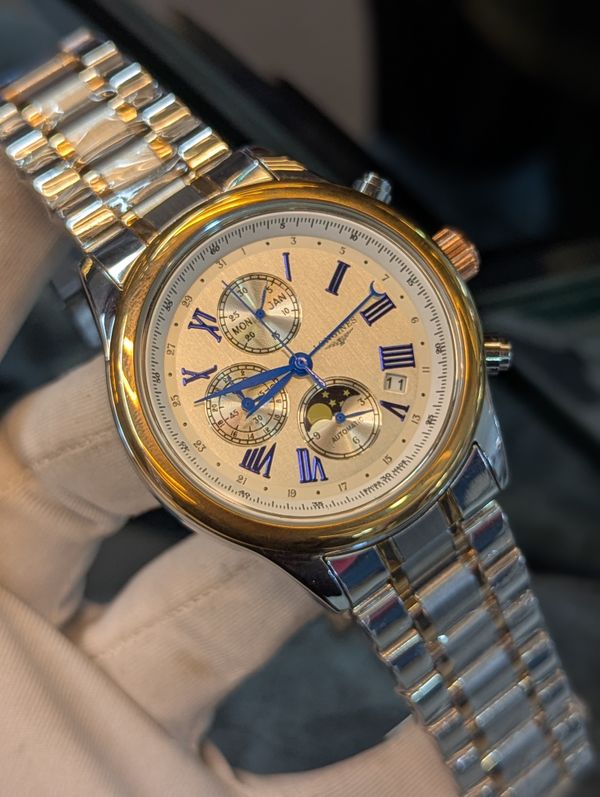 Longines Chrono Chain Two Tone White Dial