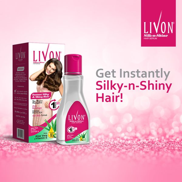 Livon Hair Serum with Argan Oil & Vitamin E for Women & Men, For Frizz Free, Smooth & Glossy Hair, Moisturizes & Detangles Hair, All Hair Types, 18 ml