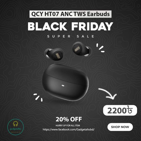 QCY HT07 ANC TWS Earbuds (Best Deal)