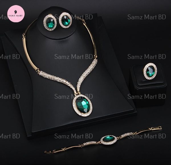 Luxury One Stone Neklace set + Bracelet
