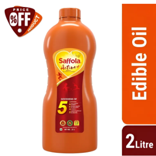 Saffola Active Oil (Fortified Edible Rice Bran Oil) 2 Litre	(MRP: 850tk)