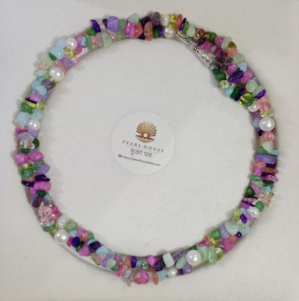 Coral & pearl Combination necklace