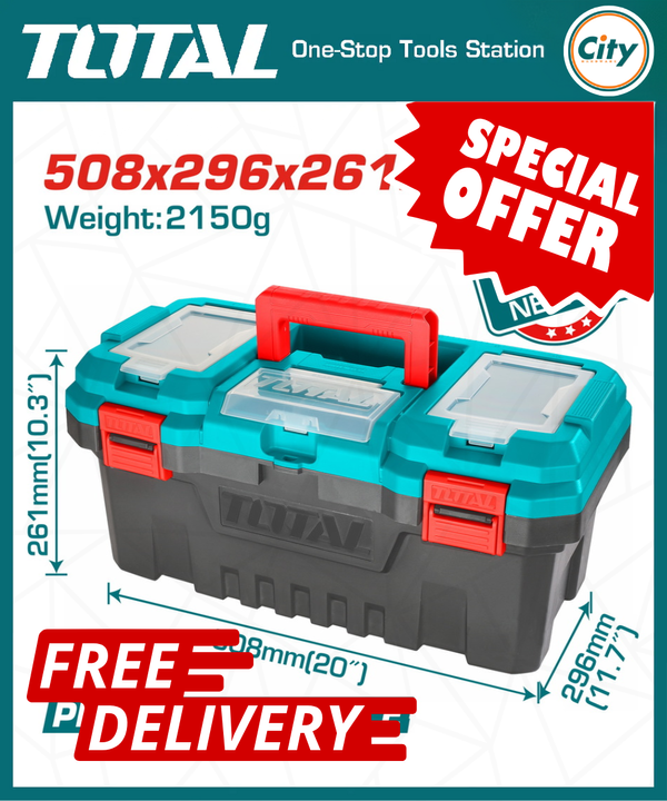 ২০ ইঞ্চি প্লাষ্টিক টুল বক্স Total Tools TPBX0201