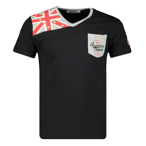 Men - V-neck T-shirt Black