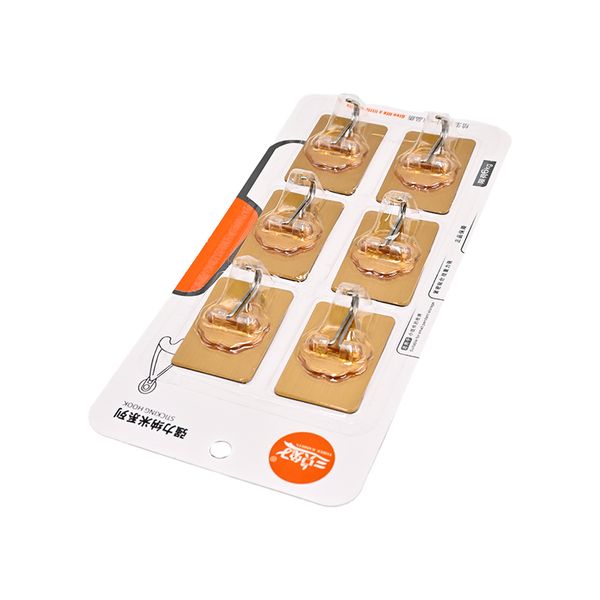 Transparent Self-Adhesive Wall Hooks_6pcs WH-2227