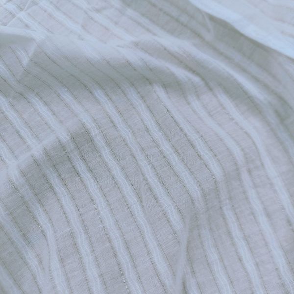 ক্লাসিক সাদা স্ট্রাইপ পাঞ্জাবি ফেব্রিক - Image 1