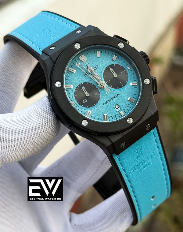 HUBLOT CLASSIC FUSION TIFFANY VELVET BELT BLACK CASE TIFFANY DIAL