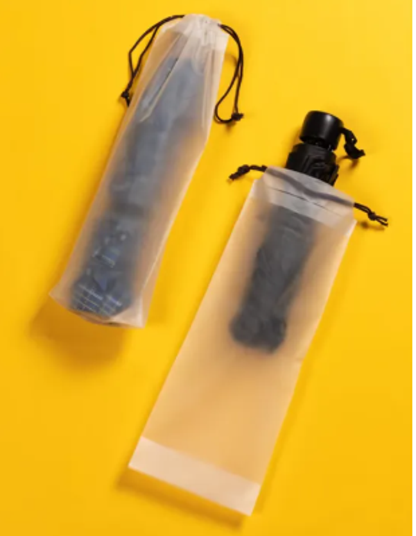 03 Pcs Drawstring Water proof Bag for Umbrella Translucent Umbrella Storage Bag Reusabl Umbrella Cover Pouch