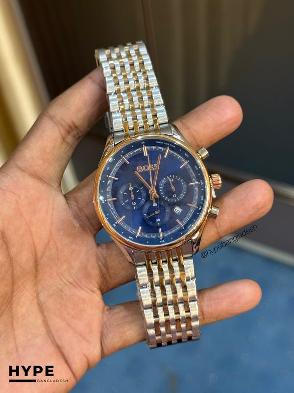 Hugo Boss Quartz Chronograph (Rosegold-Blue)