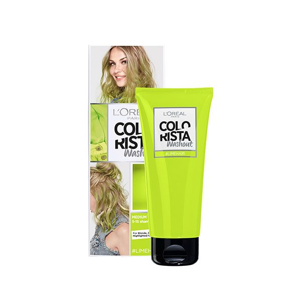 L'Oreal - ColoRista WashOut Lime Green Neon Semi-Permanent Hair Cream - 80ml
