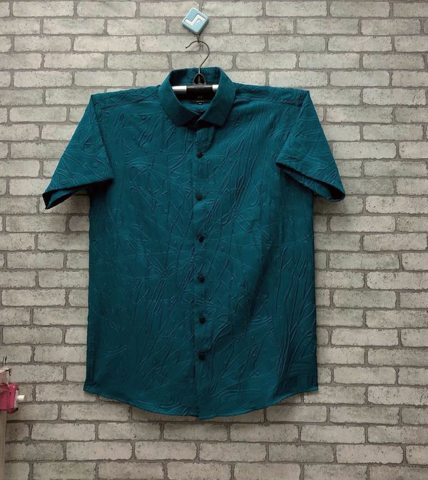 Petrol Colour Half Sleeves Shirt