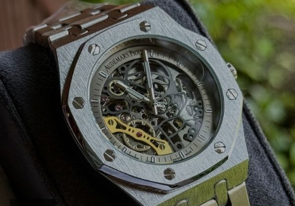 Ap Auto Chain Skeleton Grey Dial