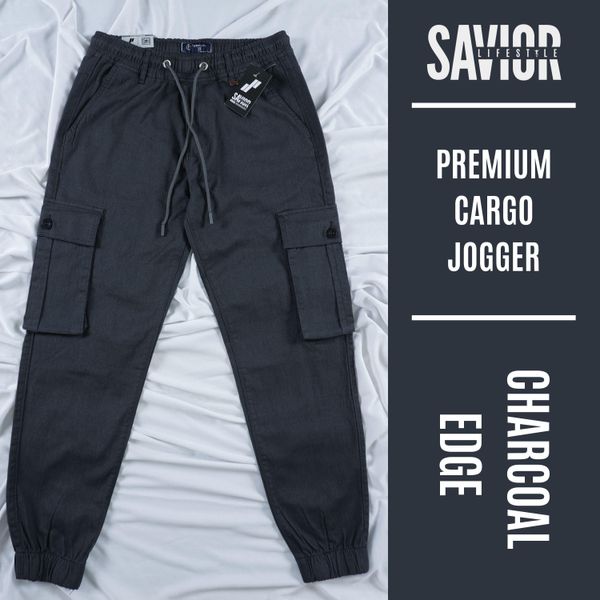 Charcoal EDGE Premium Cargo Jogger – Rugged Fit & Utility