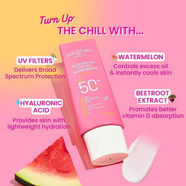 Dot & Key Watermelon Cooling Hyaluronic Sunscreen SPF 50+ 80g
