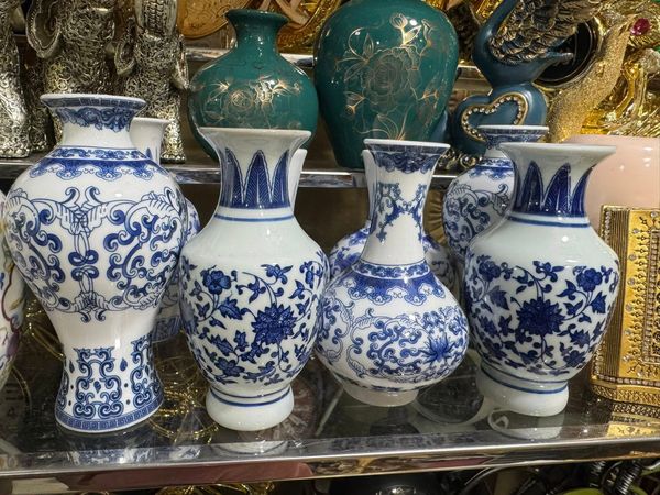 Cute small size blue porcelain vase