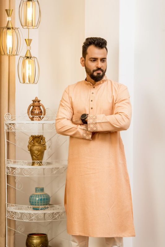 Men's Majestic Panjabi - Peach