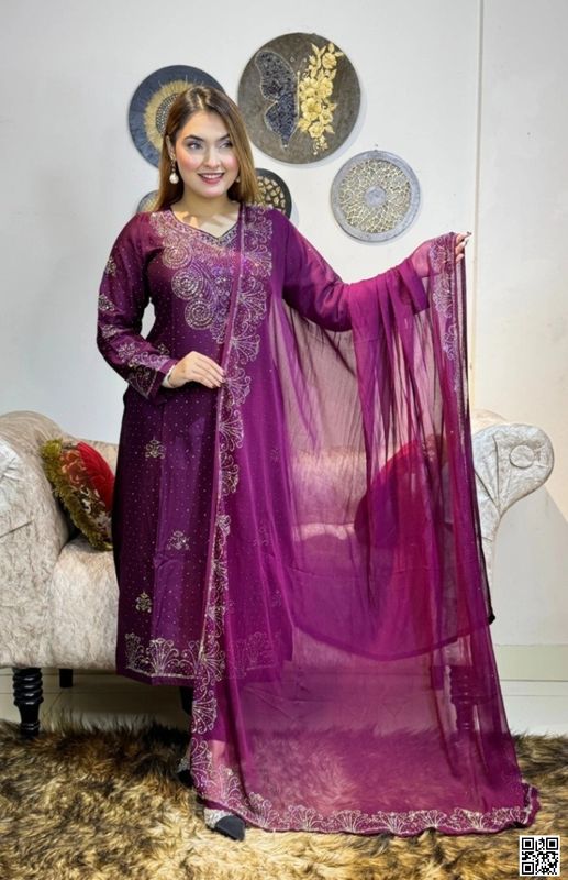 Real Nc Stone Party Wear Dresses DL