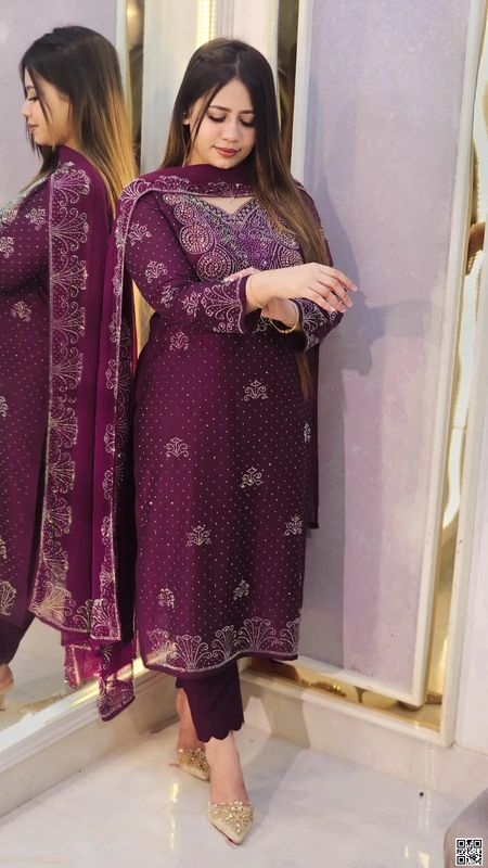 Premium Stone Design Party Wear Dresses