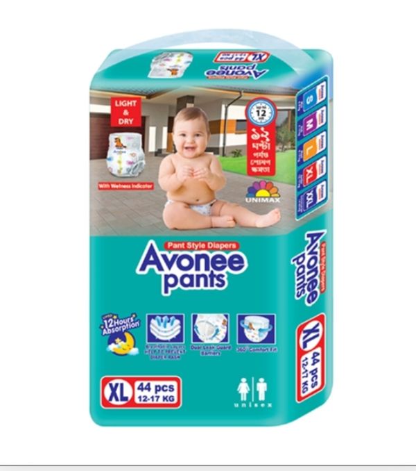 Avonee Pant Style Baby Diaper (12-17Kg) - XL 44pcs