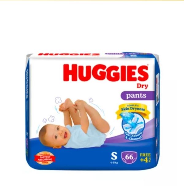 Huggies Dry Pants Baby Diaper Pant S (4-8 kg)66 pcs