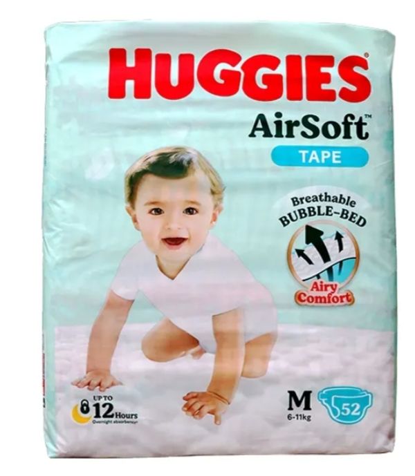 Huggies Airsoft Tape Baby Diaper (6-11kg) - M52