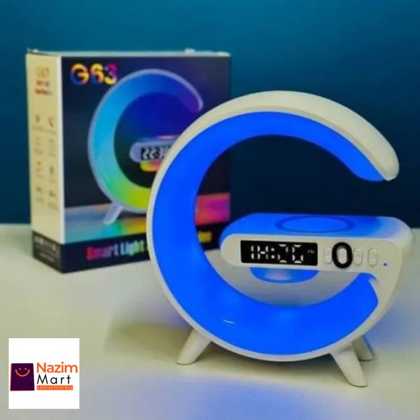 5 IN 1 Smart wireless Charger Table Lamp G63 Smart Light Sound Machine with Alarm Clock.đĨ