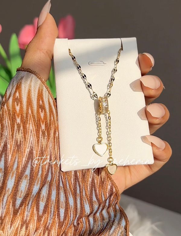 Zircon ring chain neckpiece