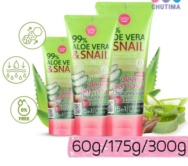 Cathy Doll 99% Aloe Vera & Snail Serum Soothing Gel (300g)