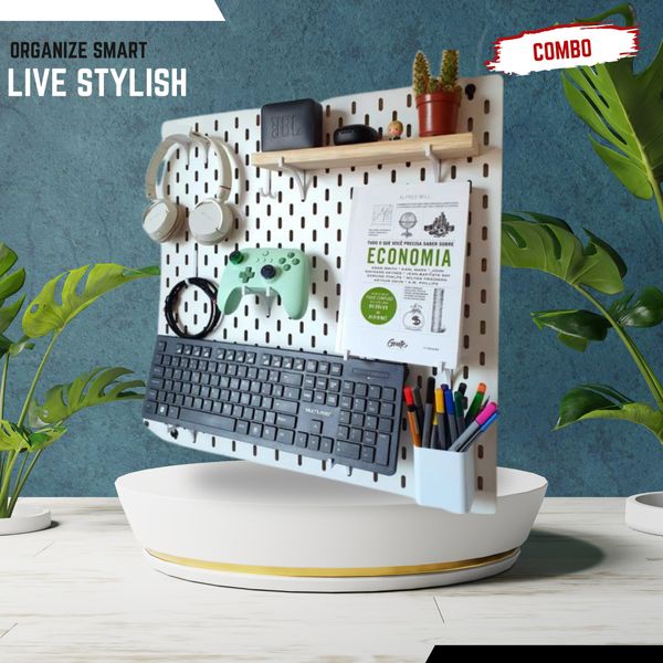 30×22 Inch Melamine PegBoard Combo – Premium Wall Organizer