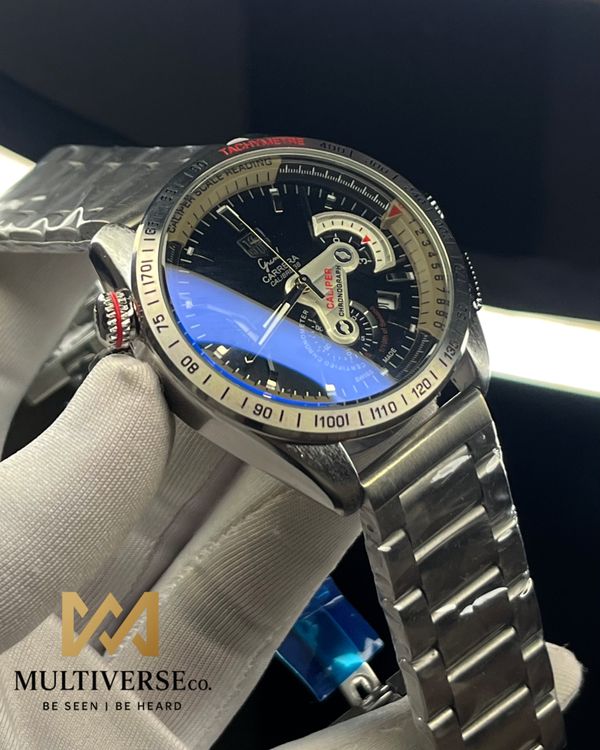 TAG CALIPER CHRONOGRAPH SILVER CHAIN (AA)