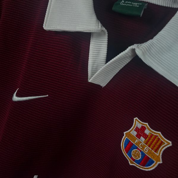 BARCA - Retro Luxe Vintage Maroon Embroidery Old Money Polo - Image 2