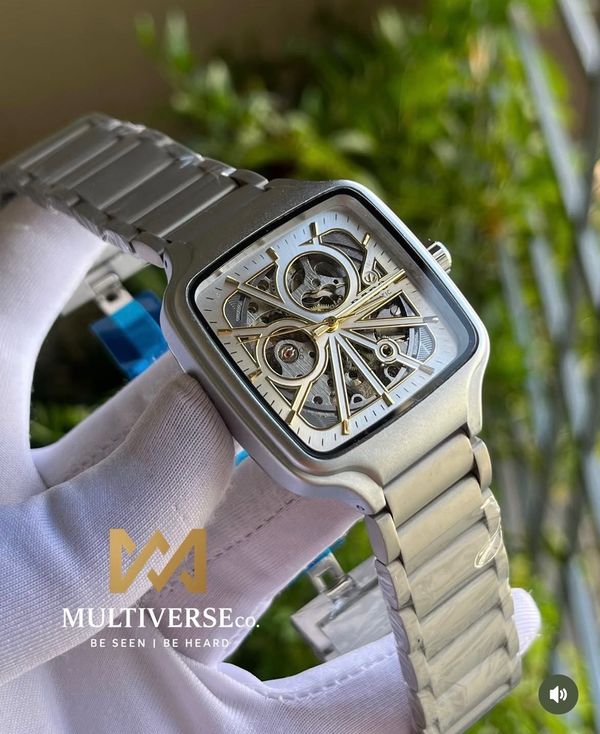 RADO TRUE SQUARE SILVER CHAIN WHITE DIAL MATTE FINISH (SEMI AAA)