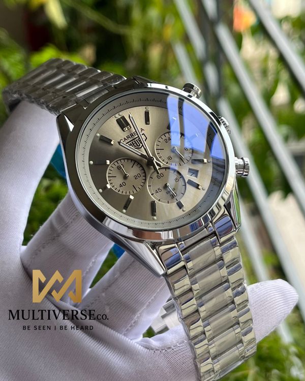 TAG 1969 GREY DIAL SILVER CHAIN (AA)
