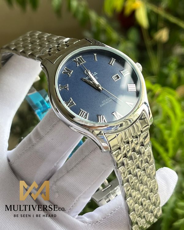 OMEGA DE VILLE BLUE DIAL SILVER CHAIN SWEEP MOVEMENT (AA)