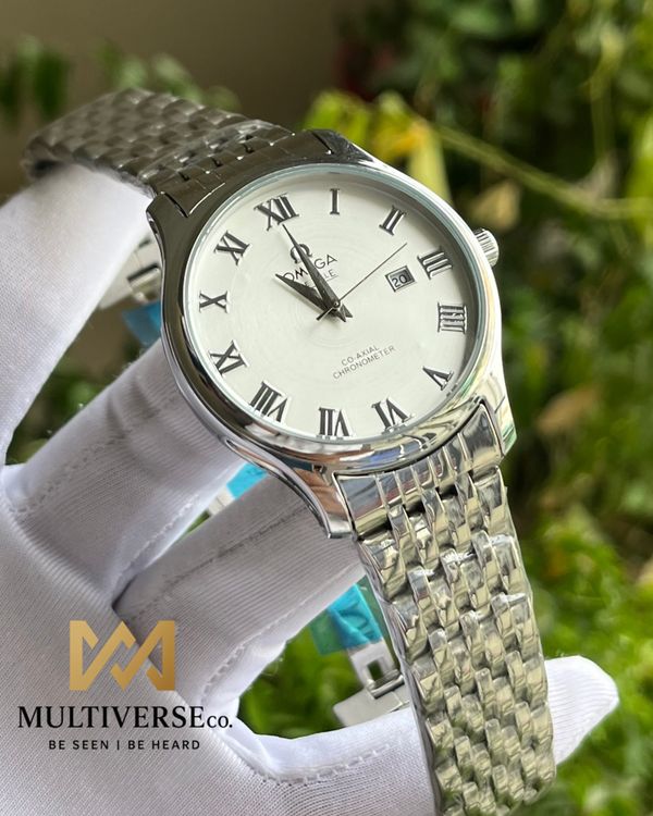 OMEGA DE VILLE WHITE DIAL SILVER CHAIN SWEEP MOVEMENT(AA)