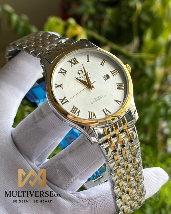 OMEGA DE VILLE WHITE DIAL TWO TONE CHAIN SWEEP MOVEMENT(AA)