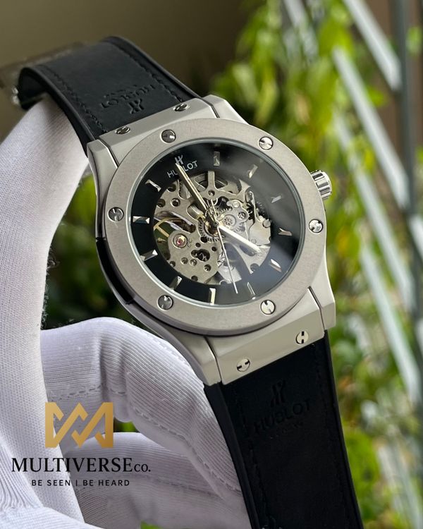 HUBLOT SKELETON AUTOMATIC BLACK VELVET BELT (AA)