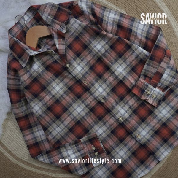 Rustic Flame - Pocketless Full Sleeve Check Shirt