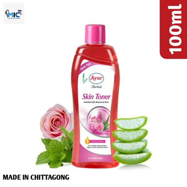Ayur Herbal Skin Toner with Aloe Vera and Rose 100ml