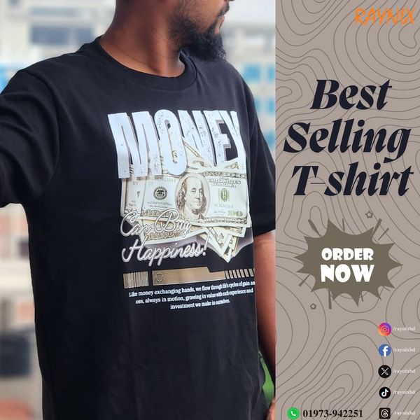 Money DTF Printed Graphics T-Shirt
