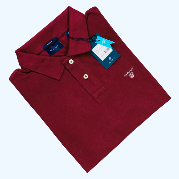 Gant Men's Maroon Polo T-shirt