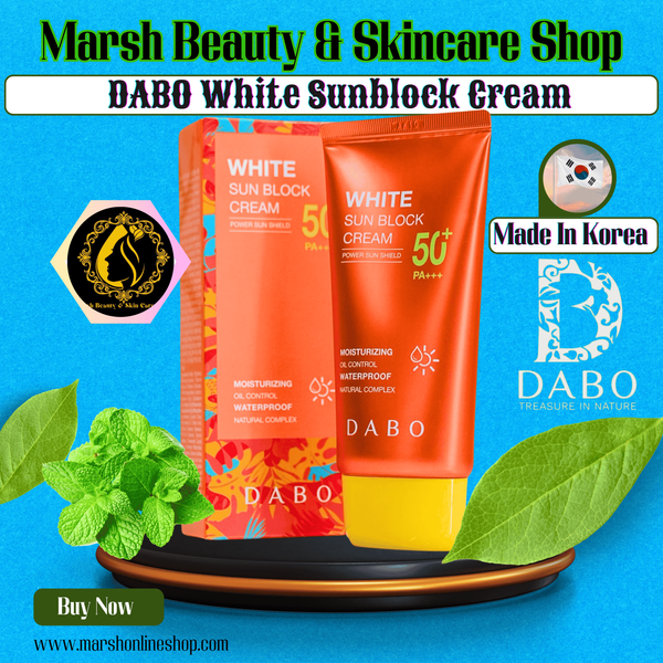 👉🔰DABO White Sunblock Cream Power Sun Shield 50+ PA+++ (70ml) - Image 1