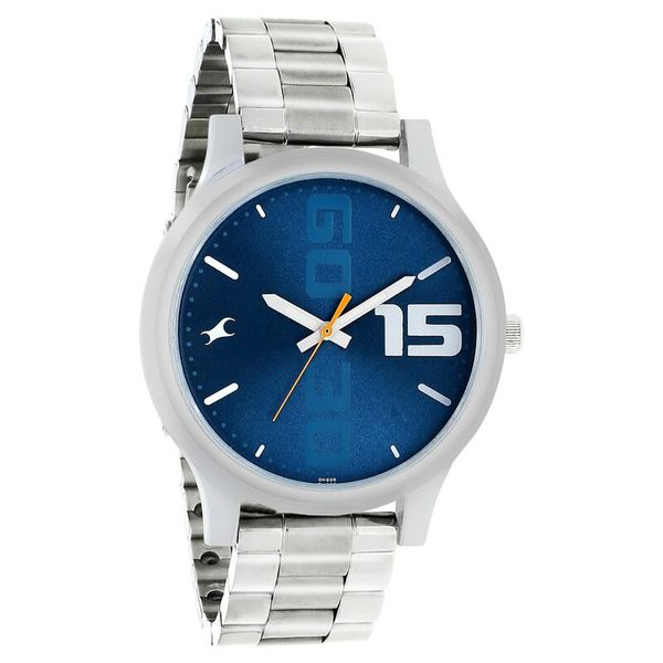 Fastrack NS38051SM05 Bold Quartz Analog Blue Dial Stainless Steel Strap Watch - Image 1